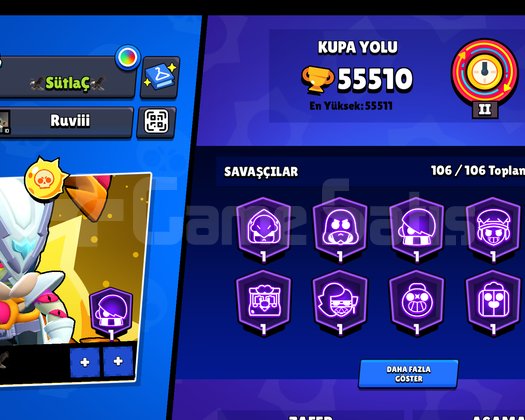 55.510 Kupa | 106/106 Savaşçı | Prestij 18