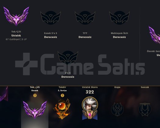 LOL EUW MASTER 70WR YÜKSEK MMR