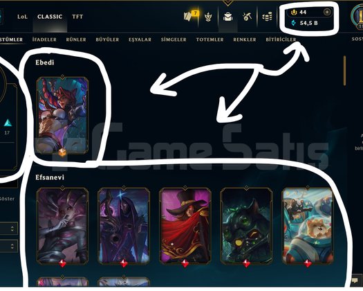 TR / 115 LEVEL / 43 SKİN / 96 HERO +ELMAS +MAİL