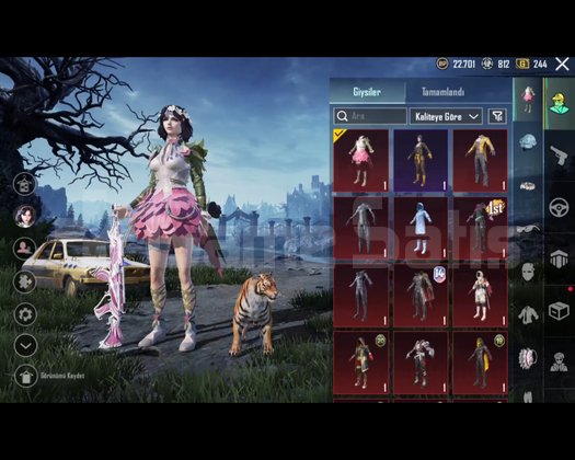 Pubg Orman elfi seti nadir bazı ögeler
