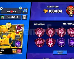 +370 kostümlü +100k brawl stars hesabı
