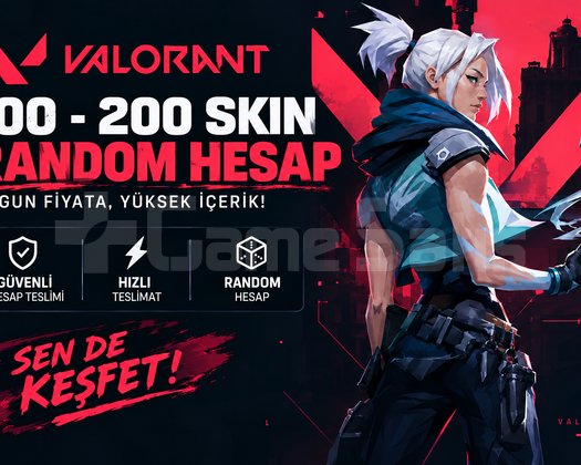 100-200 random valorant hesabı