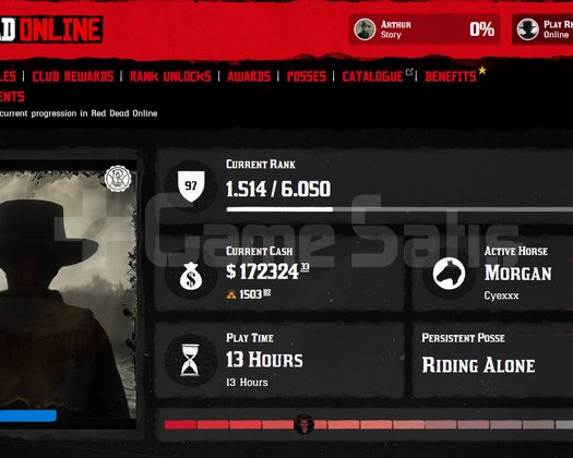 RDR 2 60.000 GOLD +910 LEVEL +5.000.000 +İLK MAİL
