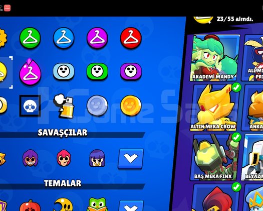 SATILIK 109K BRAWL STARS EMEK HESABIM