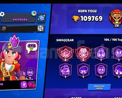 SATILIK 109K BRAWL STARS EMEK HESABIM