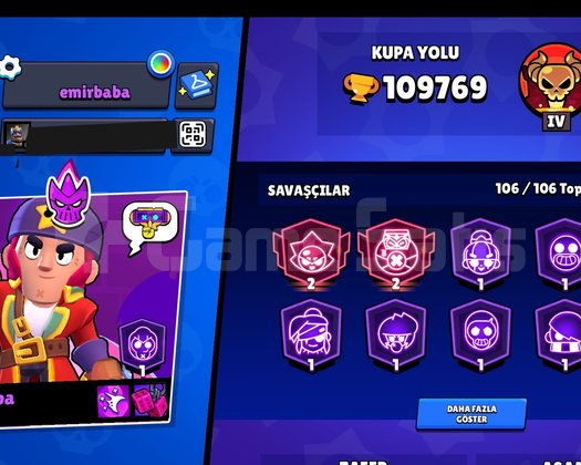 SATILIK 109K BRAWL STARS EMEK HESABIM