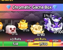 Blox Fruit Chromatic Gacha Box 3x Roll