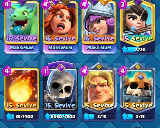 11 Evrim+5 Kahraman+ 12500 Kupa