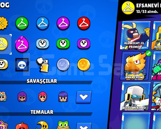 77 BİN KUPA EMEKTAR BRAWL STARS HESABI