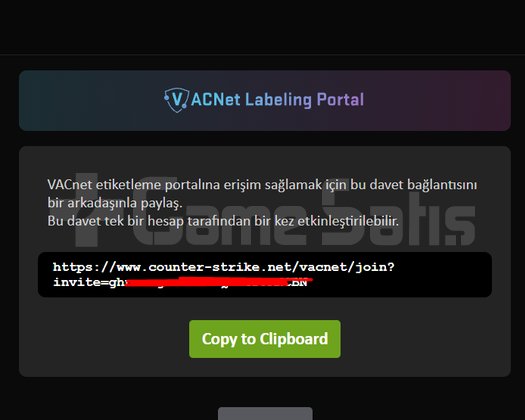 CS2 Vacnet Labeling Portal Invite