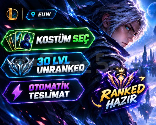 RANKED HAZIR +30 LVL UNRANKED KOSTÜM SEÇ