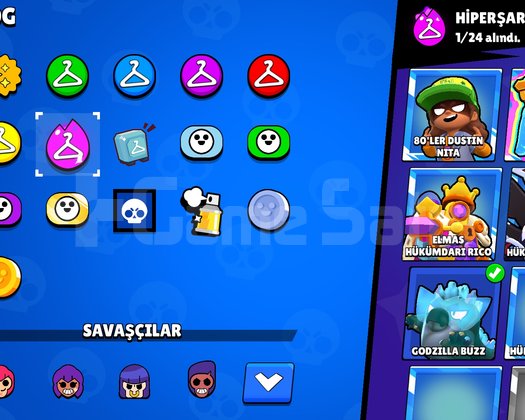 Brawl Stars 9K Kupa hesap 99 Kostüm