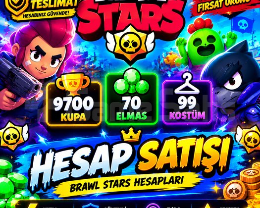 Brawl Stars 9K Kupa hesap 99 Kostüm