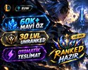 +60K ÖZ RANKED HAZIR 30 LVL UNRANK FRESH