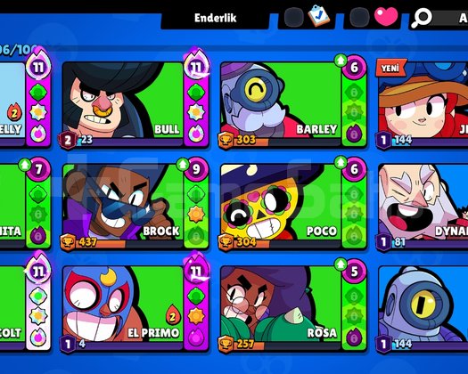 73K Brawl stars bol kostümlü hesap