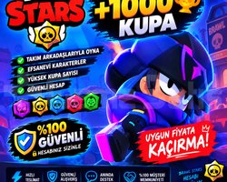 BRAW STARS +1000 KUPA GARANTİ VİP HESAP
