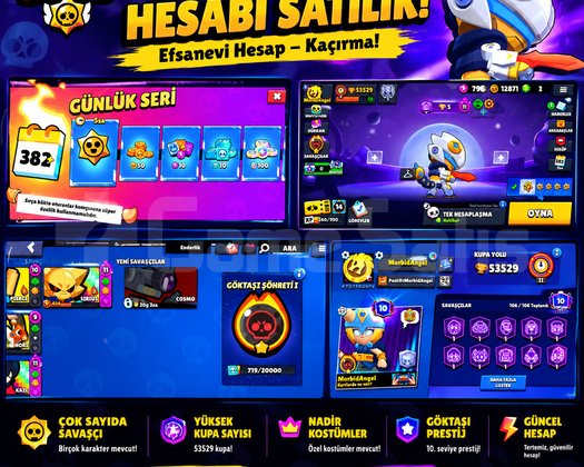 Bolca emek harcanan Brawl stars hesabı
