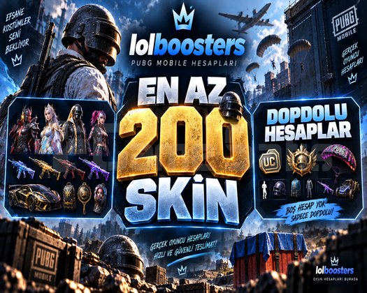 EN AZ 200 SKİN PUBGM RANDOM HESAP