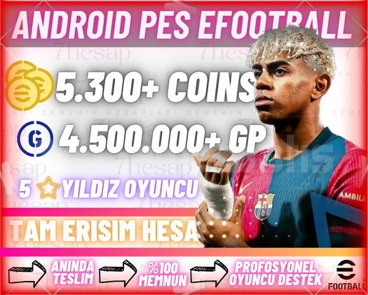 Android | 5300 COIN + 4.5M GP Tam Erişim