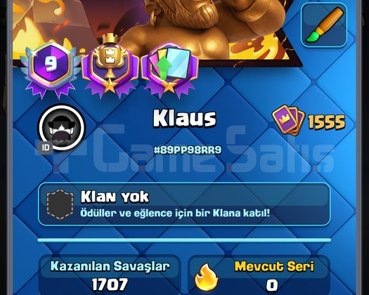 34K Temiz Hesap,Clash Royal 10k