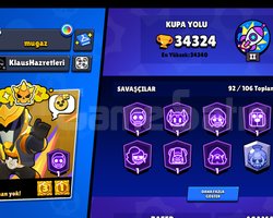 34K Temiz Hesap,Clash Royal 10k