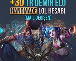 +30 TR DEMİR ELO HANDMADE LOL HESABI