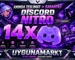 DİSCORD - 1 AYLIK + 14X + BOOST +