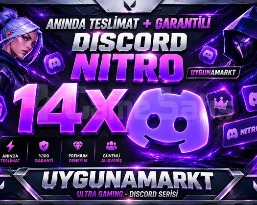 DİSCORD - 1 AYLIK + 14X + BOOST +