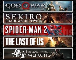 GOW +Sekiro +Spider 2 +TLOU1 +Wukong
