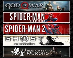 GOW +Spider 1 +2 +Tsushima +Wukong