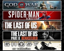 GOW +Spider 1 +TLOU1 +2 +Tsushima