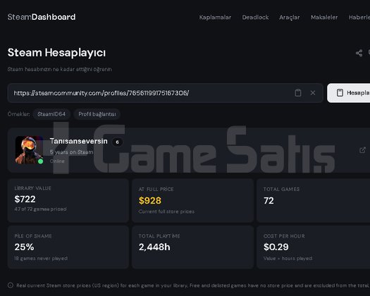 +103 Oyunlu Steam hesabı
