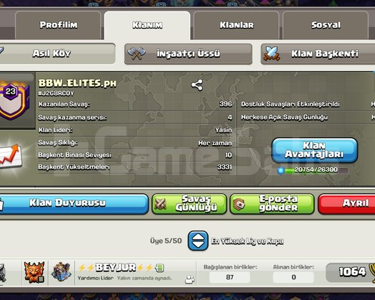 23 LEVEL, ŞAMPİYON 3 BAŞKENT, MAX!!!