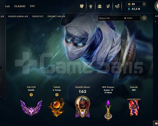 Master TR65 wr olup smurf hesaptır+30lp