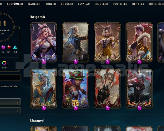 315 KOSTUMLU ELMAS LOL HESABI
