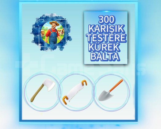 300 ADET TESTERE KÜREK BALTA