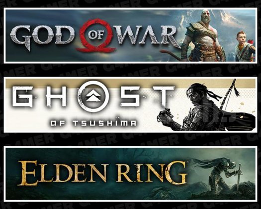 God Of War +Tsushima +Elden Ring