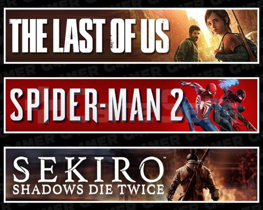 Last Of Us 1 +Spider-Man 2 +Sekiro