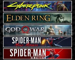 Cyberpunk +Elden +GOW +Miles +Spider 1