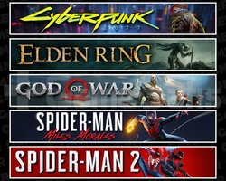 Cyberpunk +Elden +GOW +Miles +Spider 2