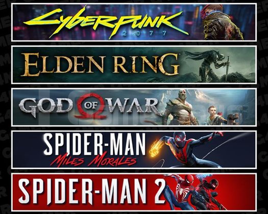 Cyberpunk +Elden +GOW +Miles +Spider 2