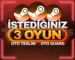 İSTEDİĞİNİZ 3 OYUN OTO TESLİM