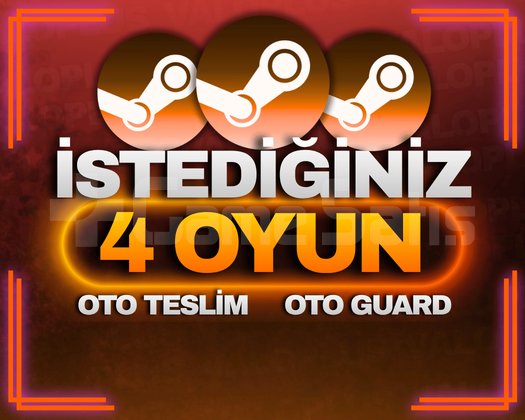 İSTEDİĞİNİZ 4 OYUN OTO TESLİM