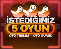 İSTEDİĞİNİZ 5 OYUN OTO TESLİM