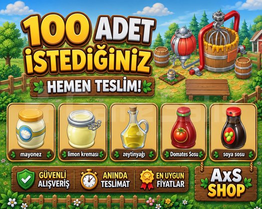 100 Adet Seçeceğiniz Soslar