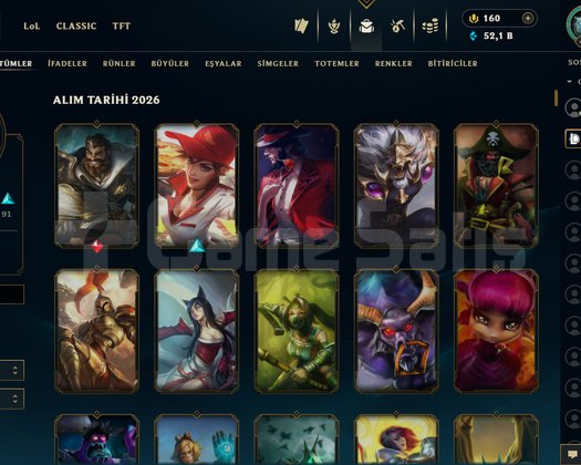 Full şampiyon 230+ kostüm Yüksek MMR