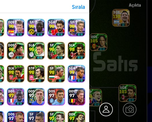 3249 kol gücü 110 Messi 109 Hazardlı