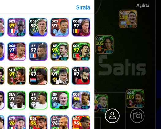 3249 kol gücü 110 Messi 109 Hazardlı