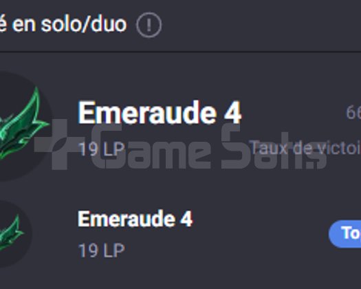 60 WR MAIL ONAYSIZ EUW EMERALD 4 ACC