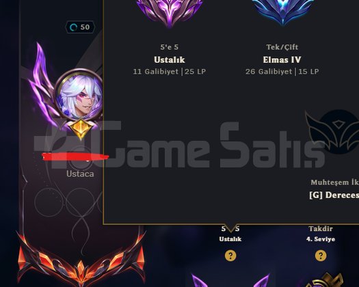 5e5 Mod master soloq dia4 efsane skinli